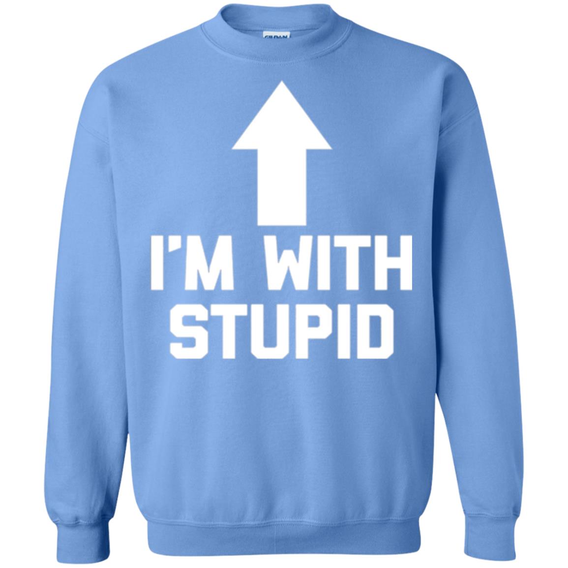 Im With Stupid T-shirt Carolina Blue