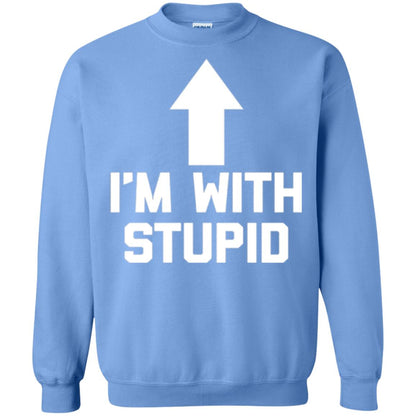Im With Stupid T-shirt Carolina Blue