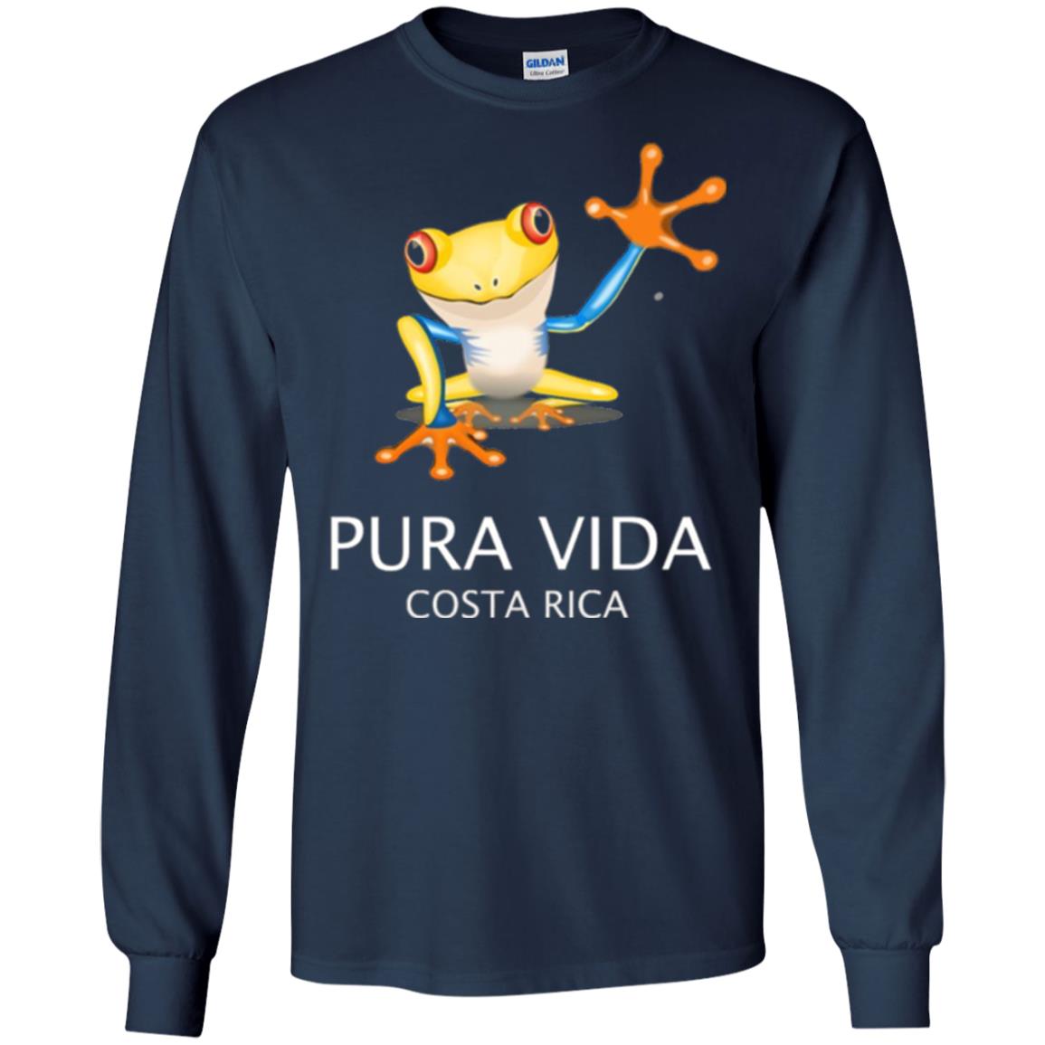 Tree Frog T-shirt Pura Vida Costa Rica T-shirt Navy