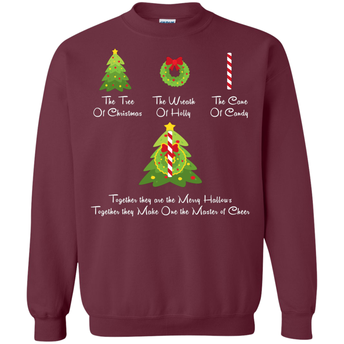The Tree Of Christmas T-Shirt Maroon