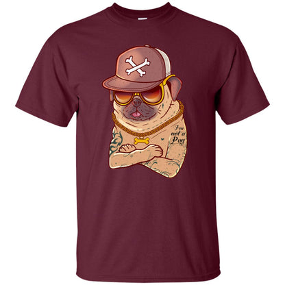 I'm Not A Pug Tattoo Dog Owner Shirt Maroon