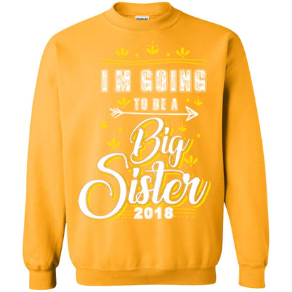 Family T-shirt I'm Going To Be A Big Sister 2018 Gold