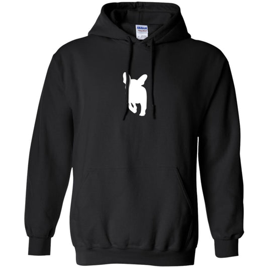 French Bulldog T-shirt White Silhouette Of Puppy Black
