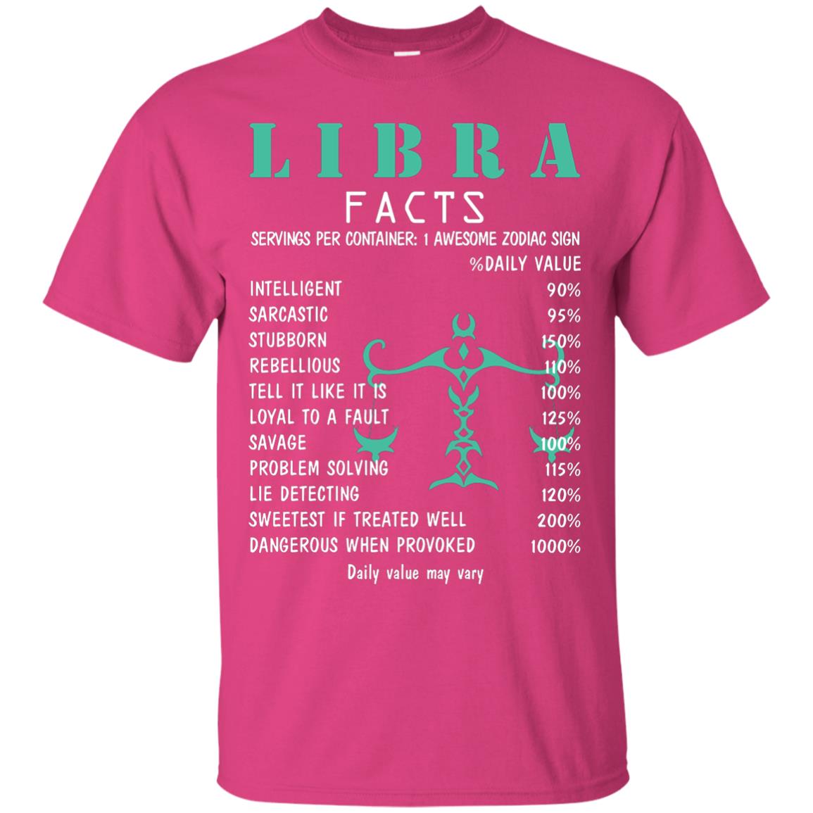 Libra Facts 1 Awesome Zodiac Sign Gift Shirt For Libra Horoscop Heliconia