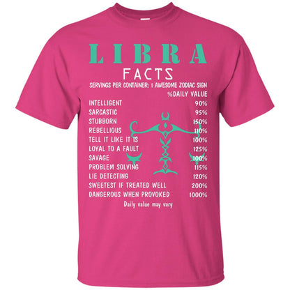 Libra Facts 1 Awesome Zodiac Sign Gift Shirt For Libra Horoscop Heliconia
