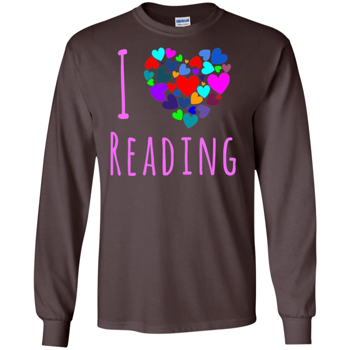 I Love Reading Club Heart Love Books Gift Shirt For Bookworm Dark Chocolate