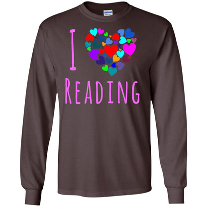 I Love Reading Club Heart Love Books Gift Shirt For Bookworm Dark Chocolate