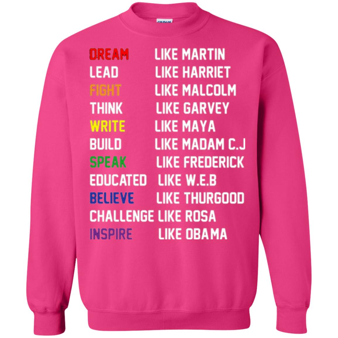 Dream Like Martin Inspire Like Obama T-shirt Heliconia