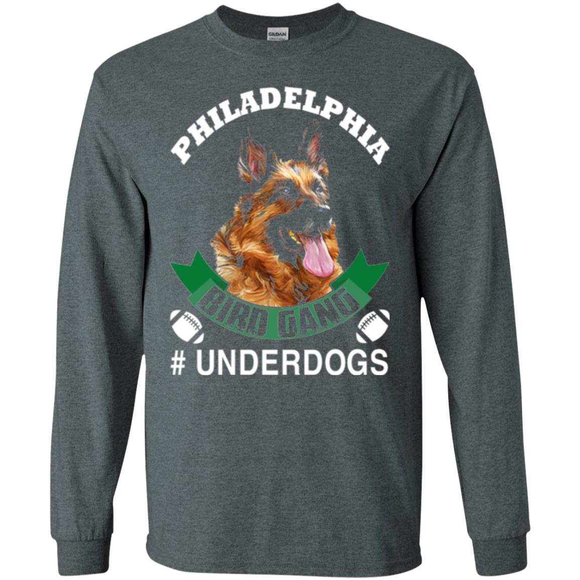 Football Lover T-shirt Philadelphia Bird Gang Underdogs 2018 Dark Heather