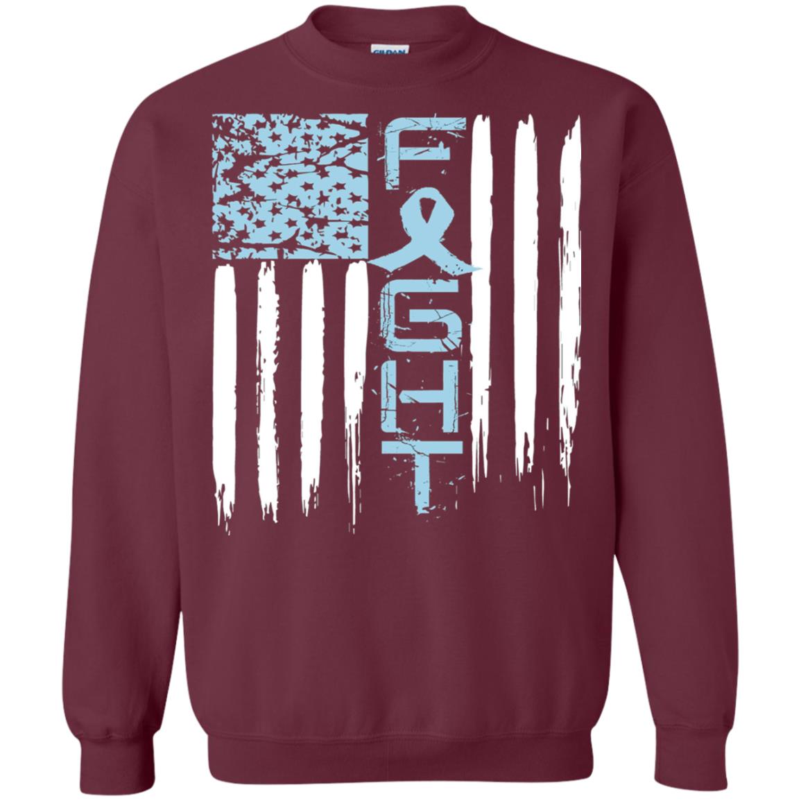 Fight Hope Prostate Cancer Awareness Cancer T-shirt Maroon
