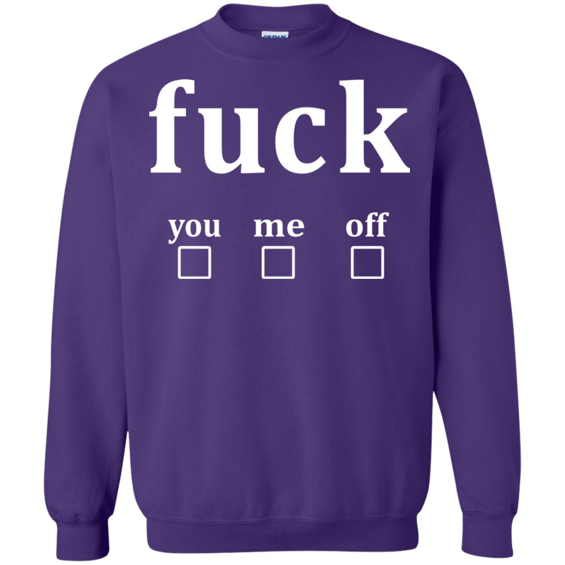 Fuck You Me Off Shirt Purple