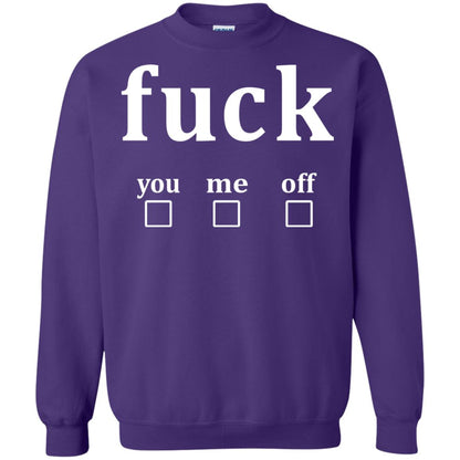 Fuck You Me Off Shirt Purple