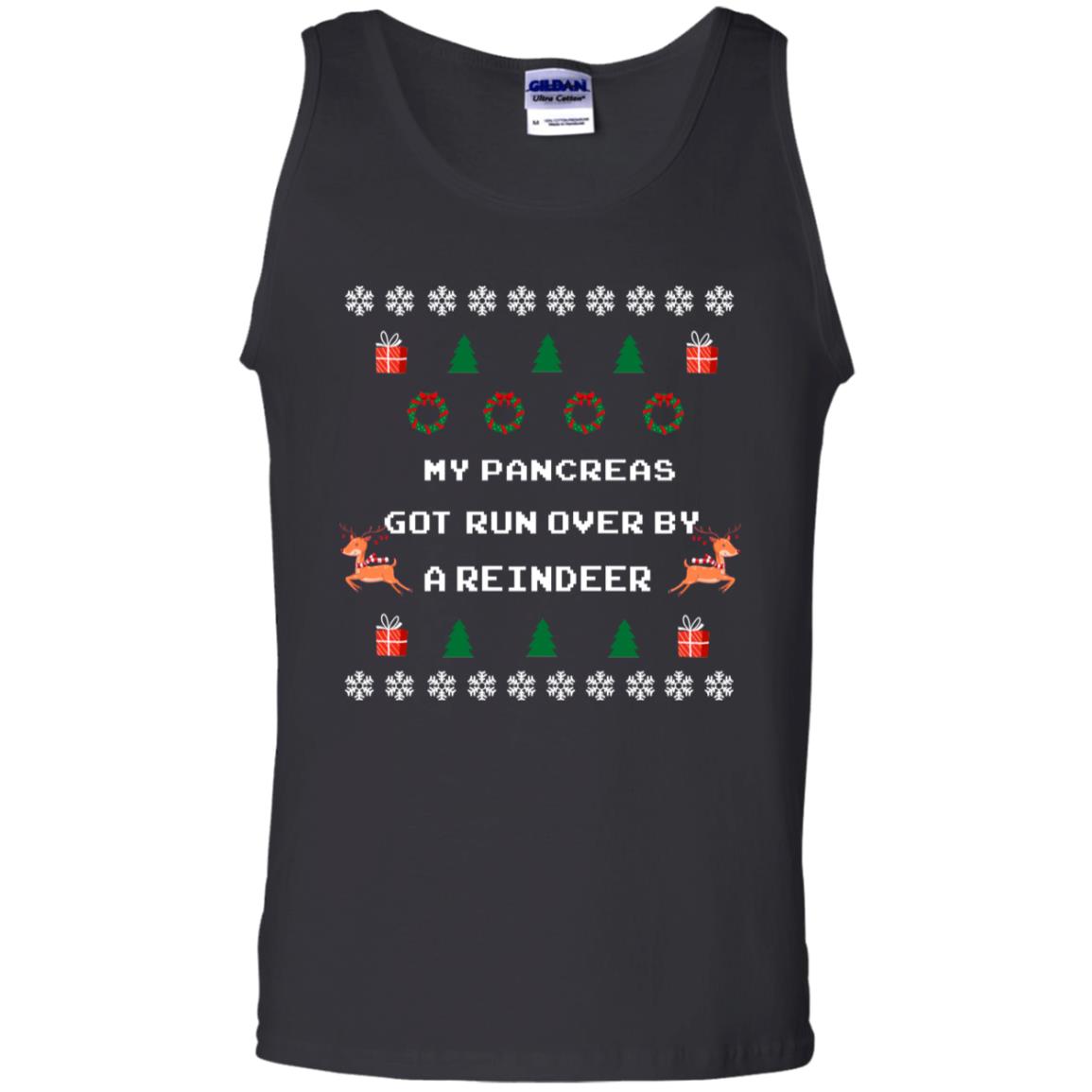 My Pancreas Got Run Over By A Reindeer Ugly Christmas Sweater Shirt Black