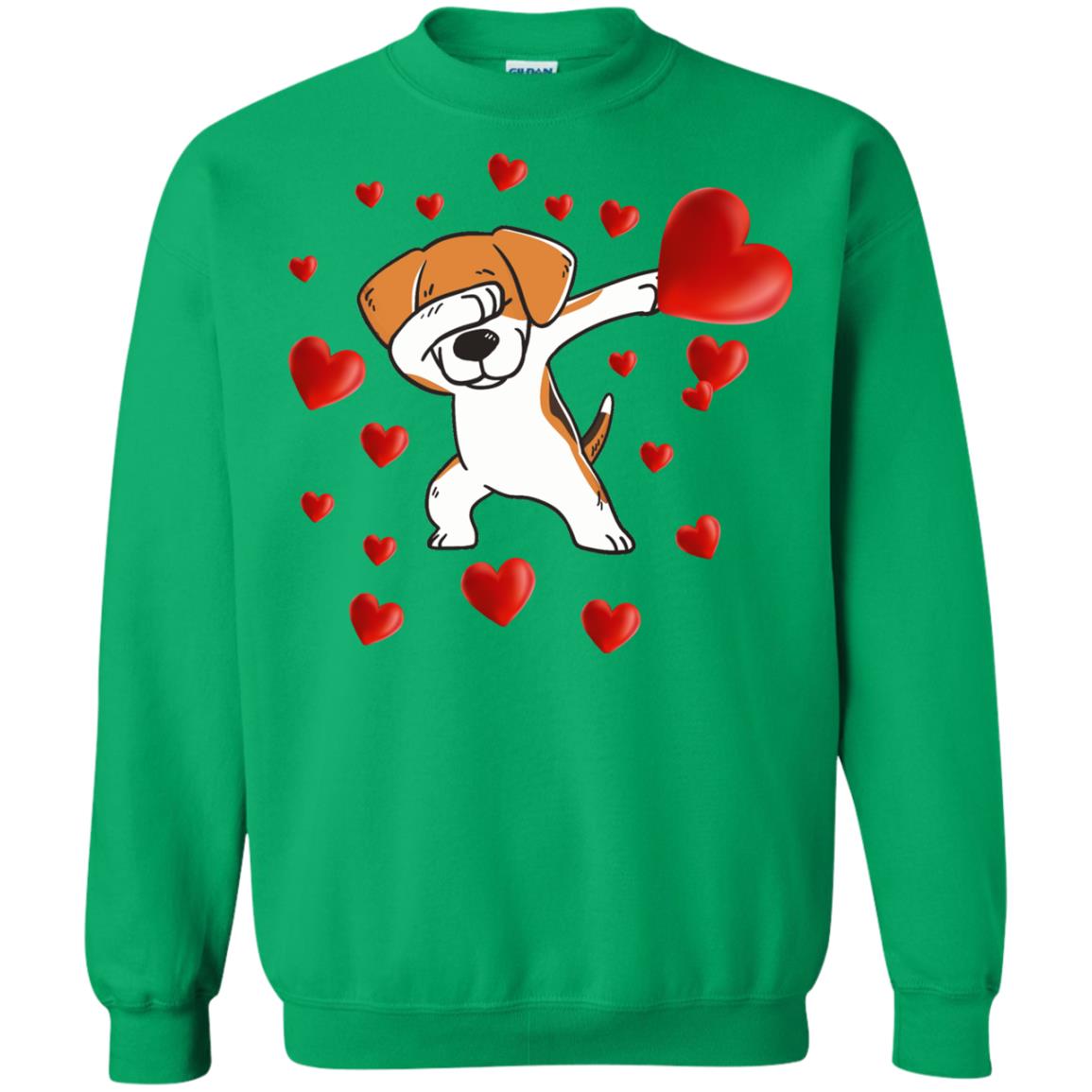 Valentines Day T-shirt Dabbing Dog Irish Green