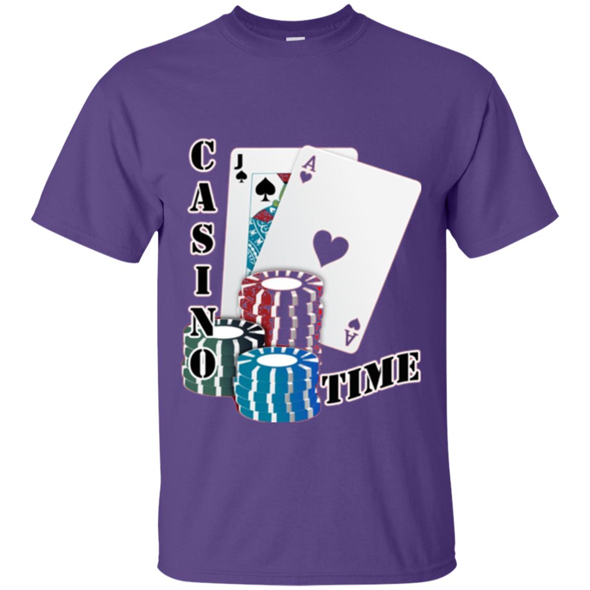 Fun Gambling T-shirt Casino Time Purple