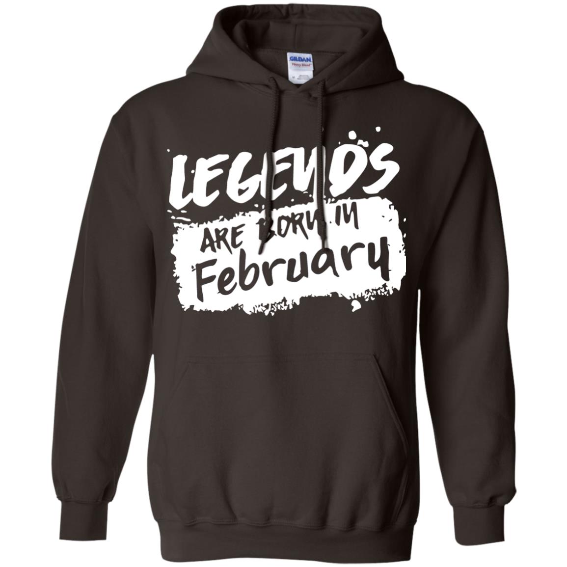 February Birthday Shirt Legends Are Born In February Dark Chocolate