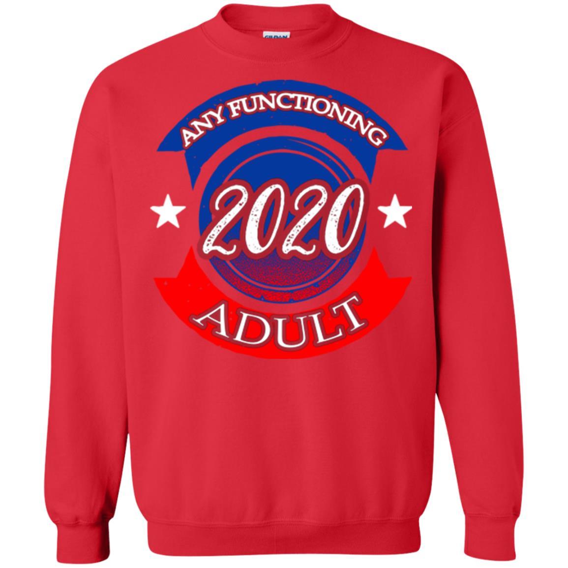 American Election Bumper T-shirt Any Functioning Adult 2020 Red