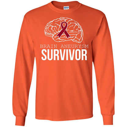 Brain Aneurysm Survivor T-shirt Orange