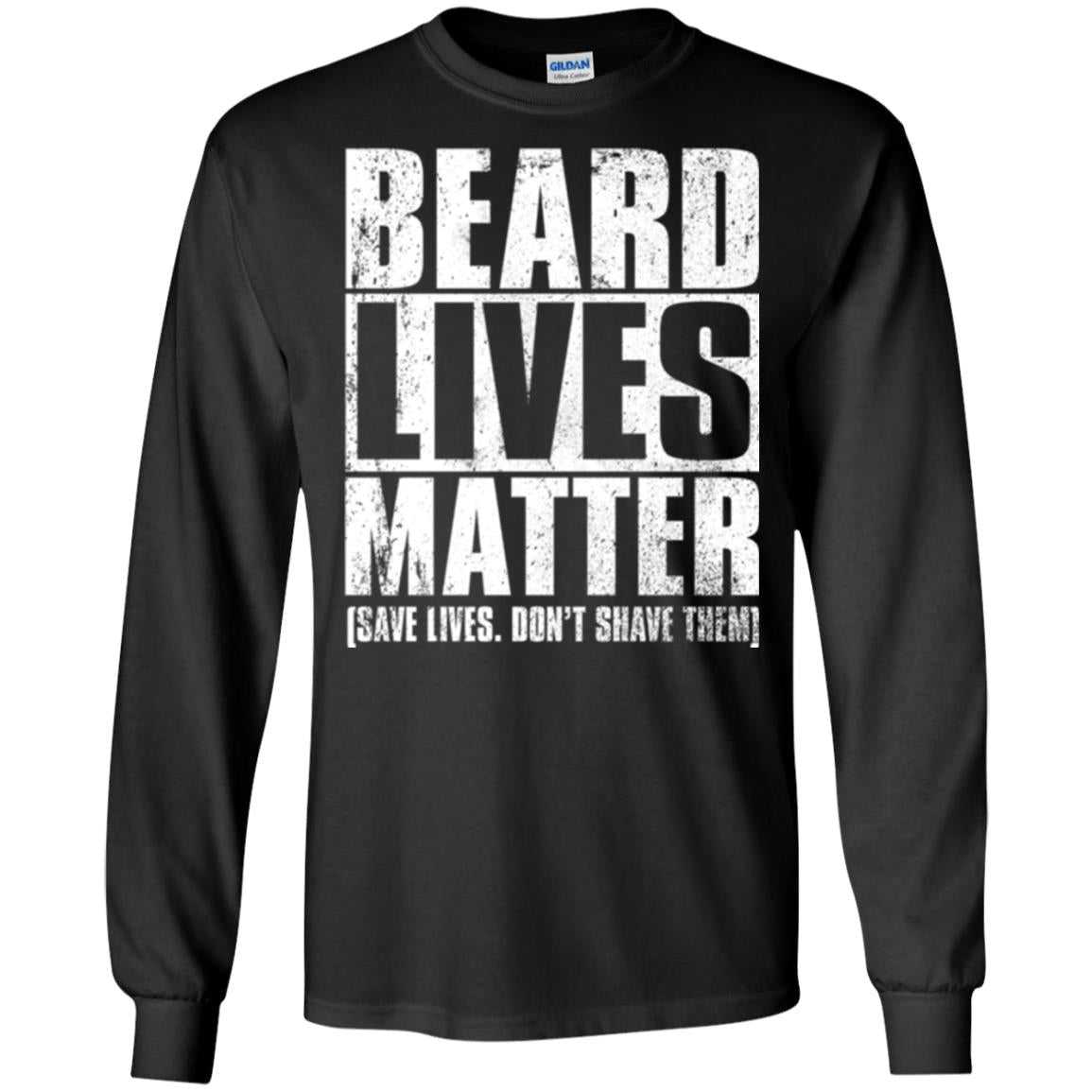 Beared Men T-shirt Beared Lives Matter Black