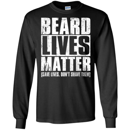 Beared Men T-shirt Beared Lives Matter Black