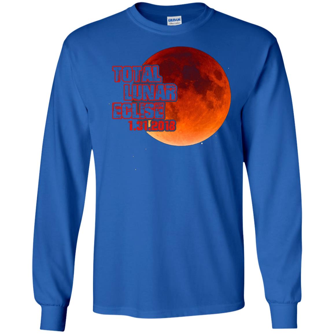 Blood Moon T-shirt Total Lunar Eclipse 1.31.2018 Royal