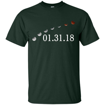 Usa Total Lunar Eclipse On January 31, 2018 T-shirt Forest Green