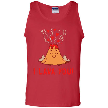 Funny Volcano Valentines Love T-shirt I Lava You T-shirt Red
