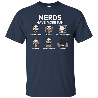 Nerds Have More Fun Video Games Books Action Figures Shirts Navy