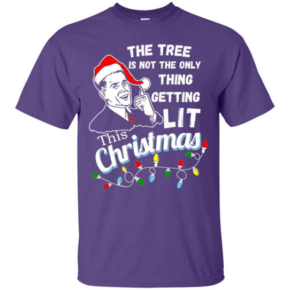 Christmas T-shirt The Tree Isn_t The Only Thing Getting Lit This Christmas Purple