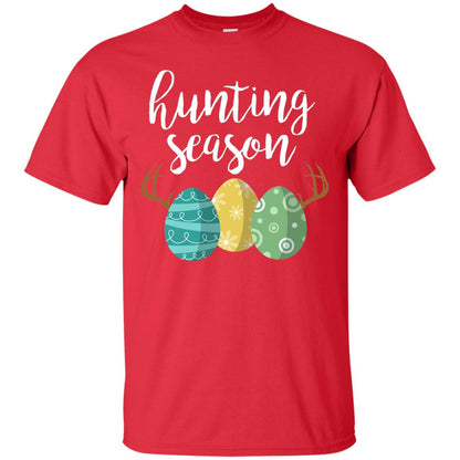 Hunting Season Bunny Funny Easter T-shirt Red