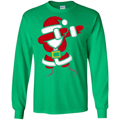 Christmas T-shirt Dabbing Santa Claus Irish Green