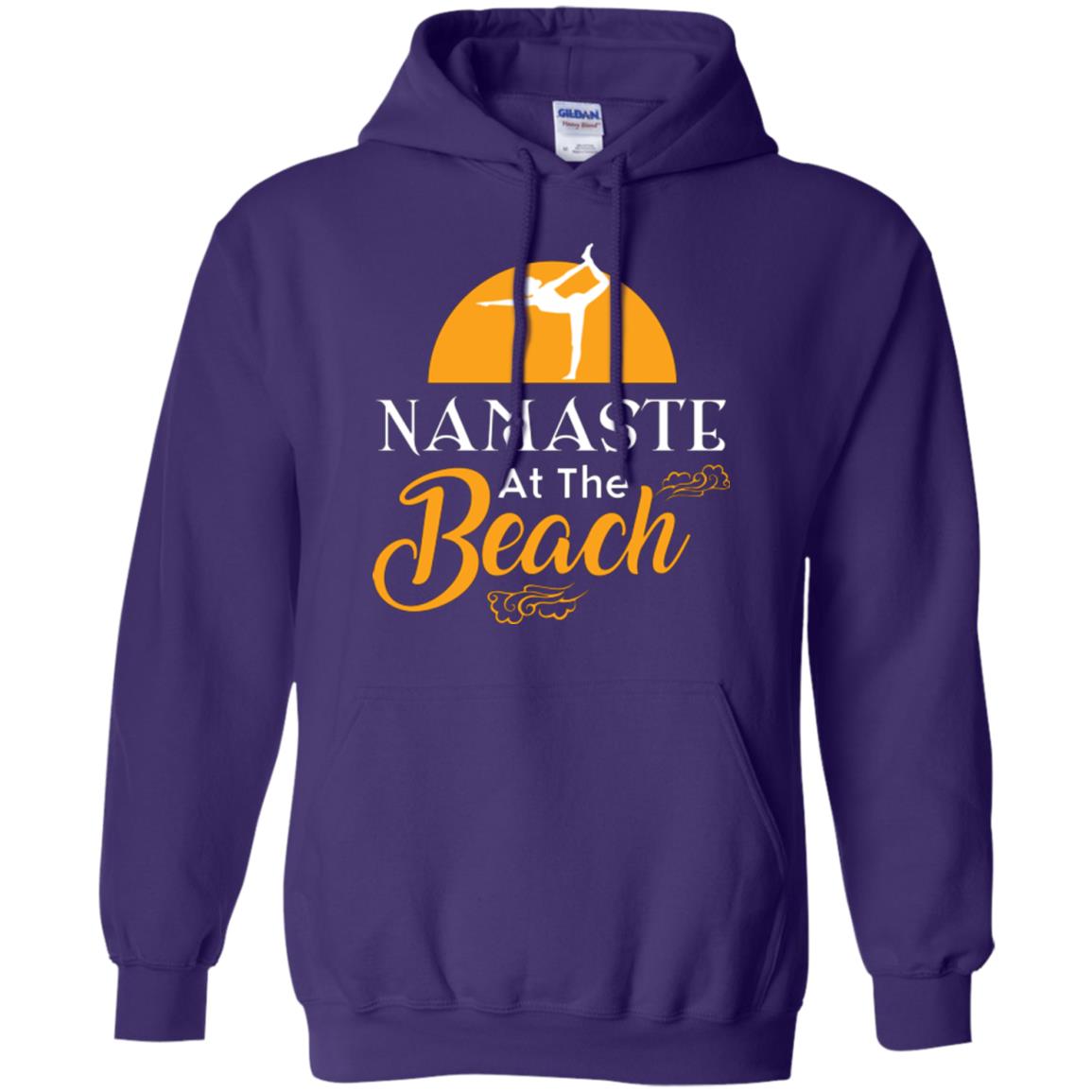 Yoga Lover T-shirt Namaste At The Beach Purple