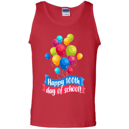 Happy 100th Day Of School Colorful Balloons Funny T-shirt Red