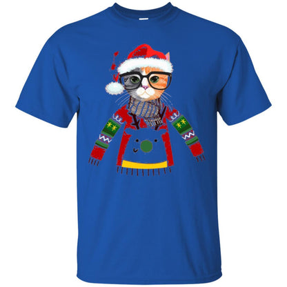 Christmas T-shirt Cat Lover Meowy Christmas T-shirt Royal
