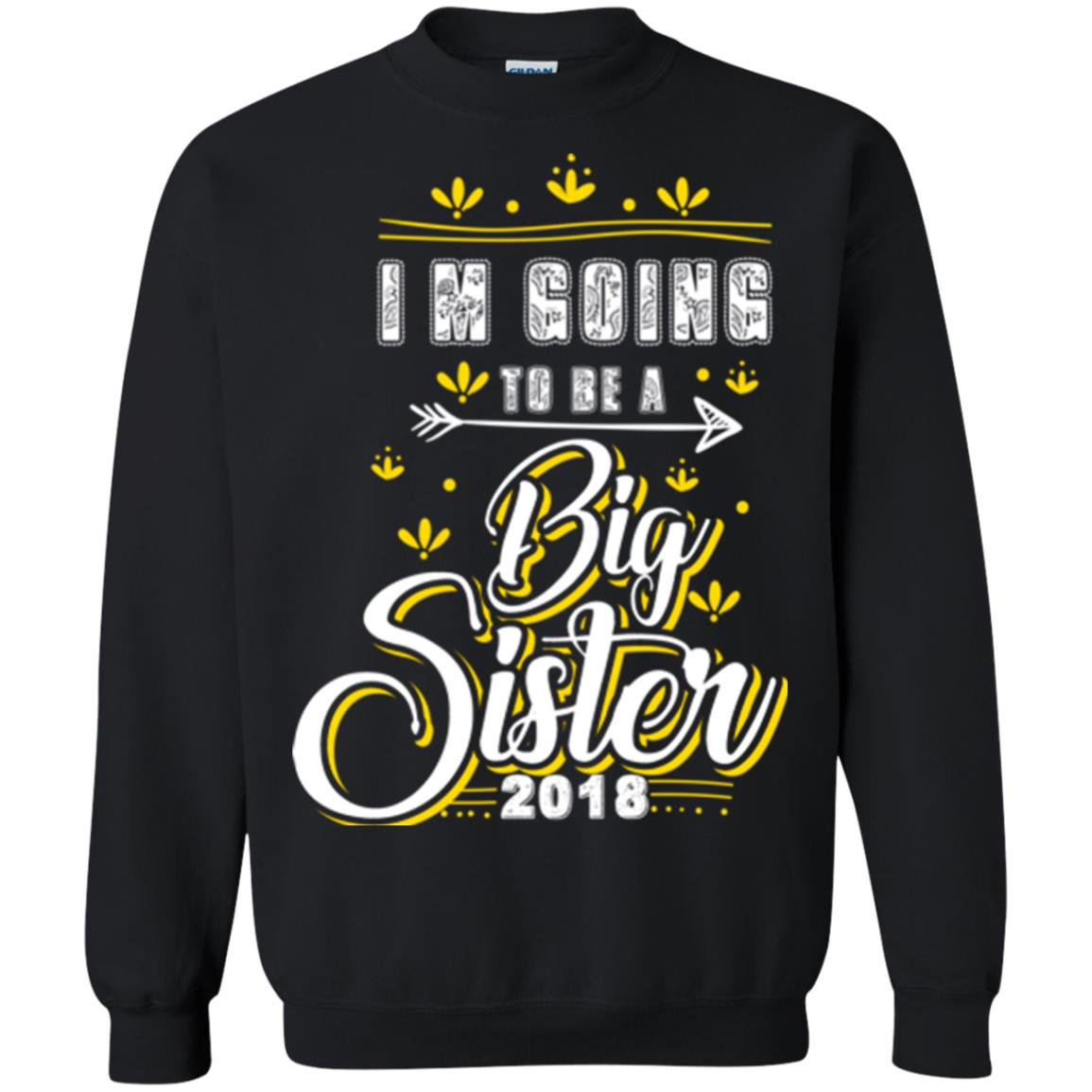 Family T-shirt I'm Going To Be A Big Sister 2018 Black