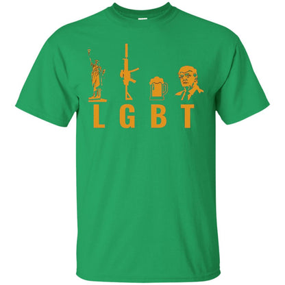 Liberty Guns Beer Trump Support Lgbt Shirt Irish Green
