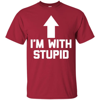 Im With Stupid T-shirt Cardinal