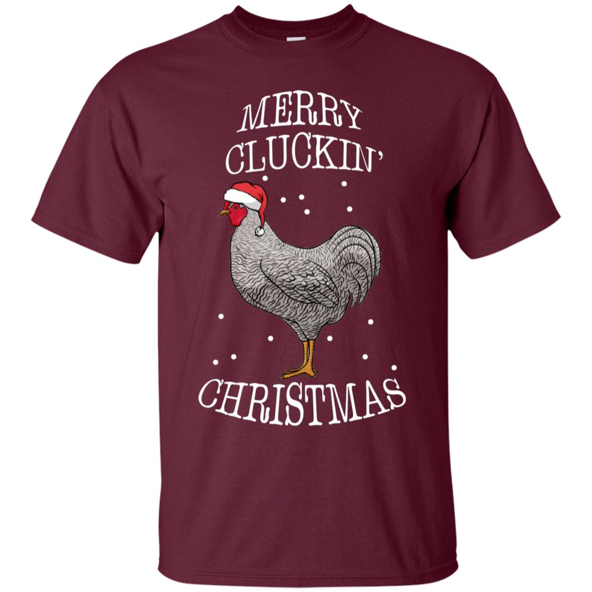 Merry Clucking Christmas Gift 2018 Shirt Maroon