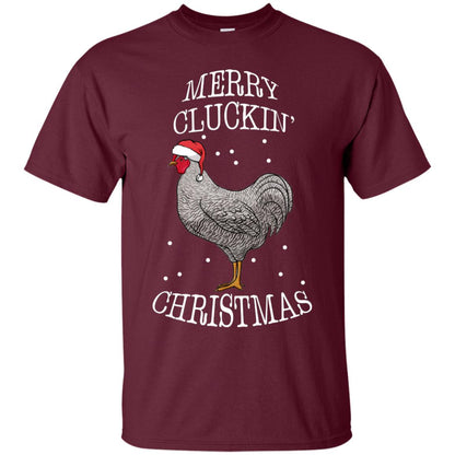 Merry Clucking Christmas Gift 2018 Shirt Maroon