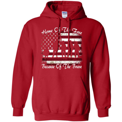 Home Of The Free Because Of The Brave Flag Military Shirt Red
