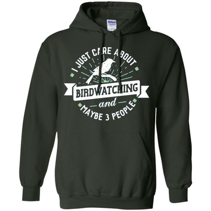 Birdwatching T-shirt I Just Care About Birdwatching Forest Green