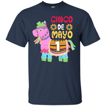 Cinco De Mayo Pinata Jockeys Horse Race 1st Birthday T-shirt Navy