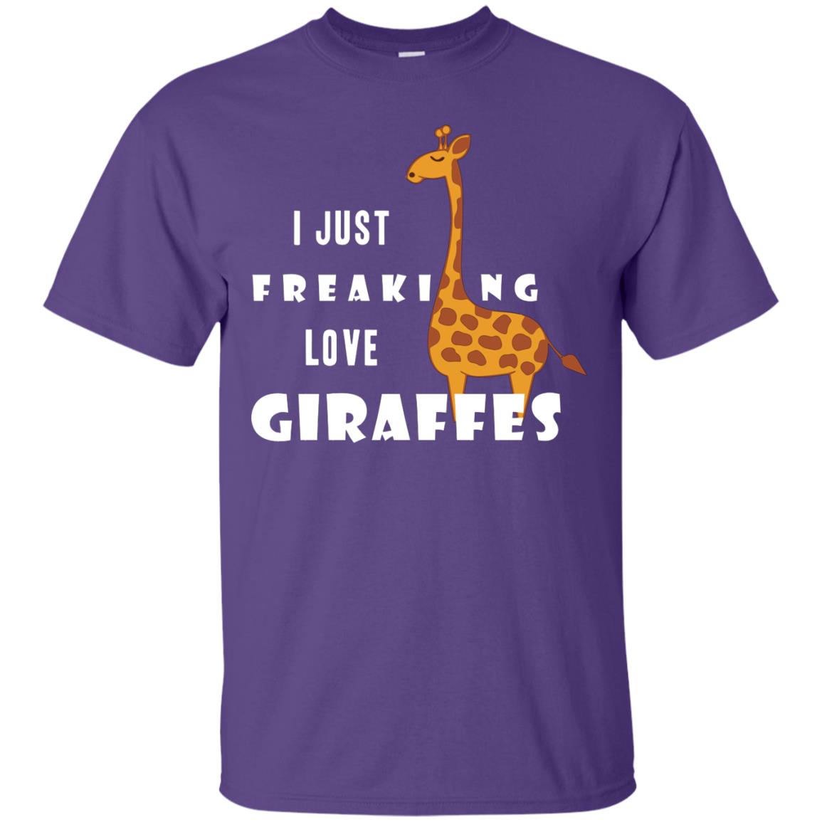 I Just Freaking Love Giraffes Shirt Purple