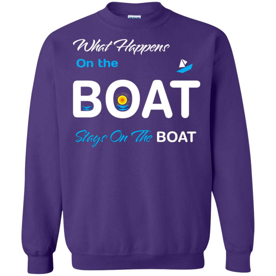 What Happens On The Boat Stay On The Boat Summer Vacation Shirt Purple