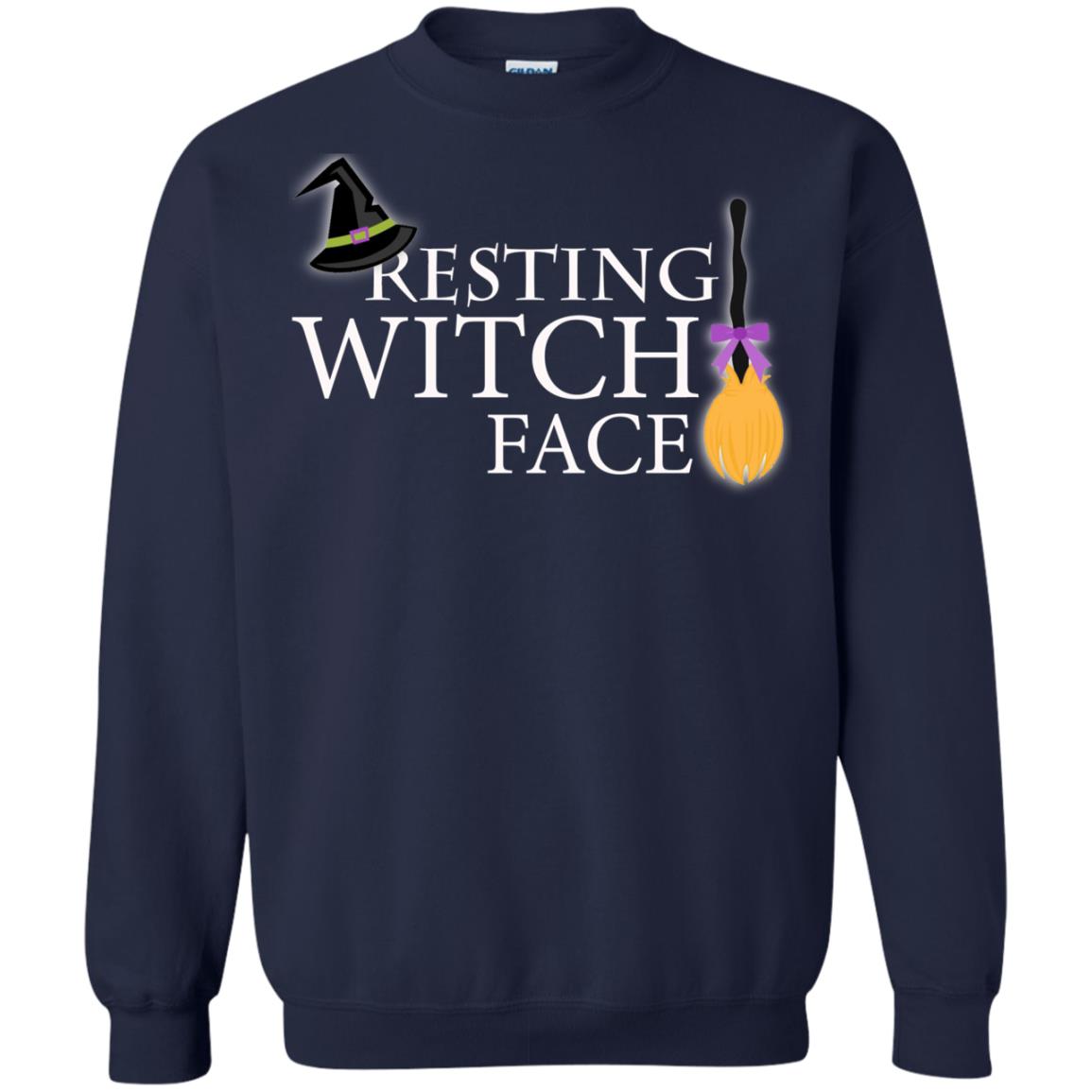 Reasting Witch Face Shirt Navy