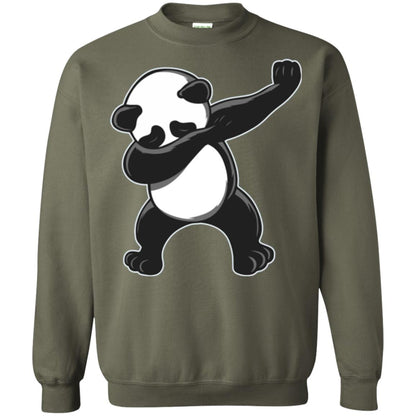 Funny Panda Dab T-shirt Cute Dabbing Panda Military Green