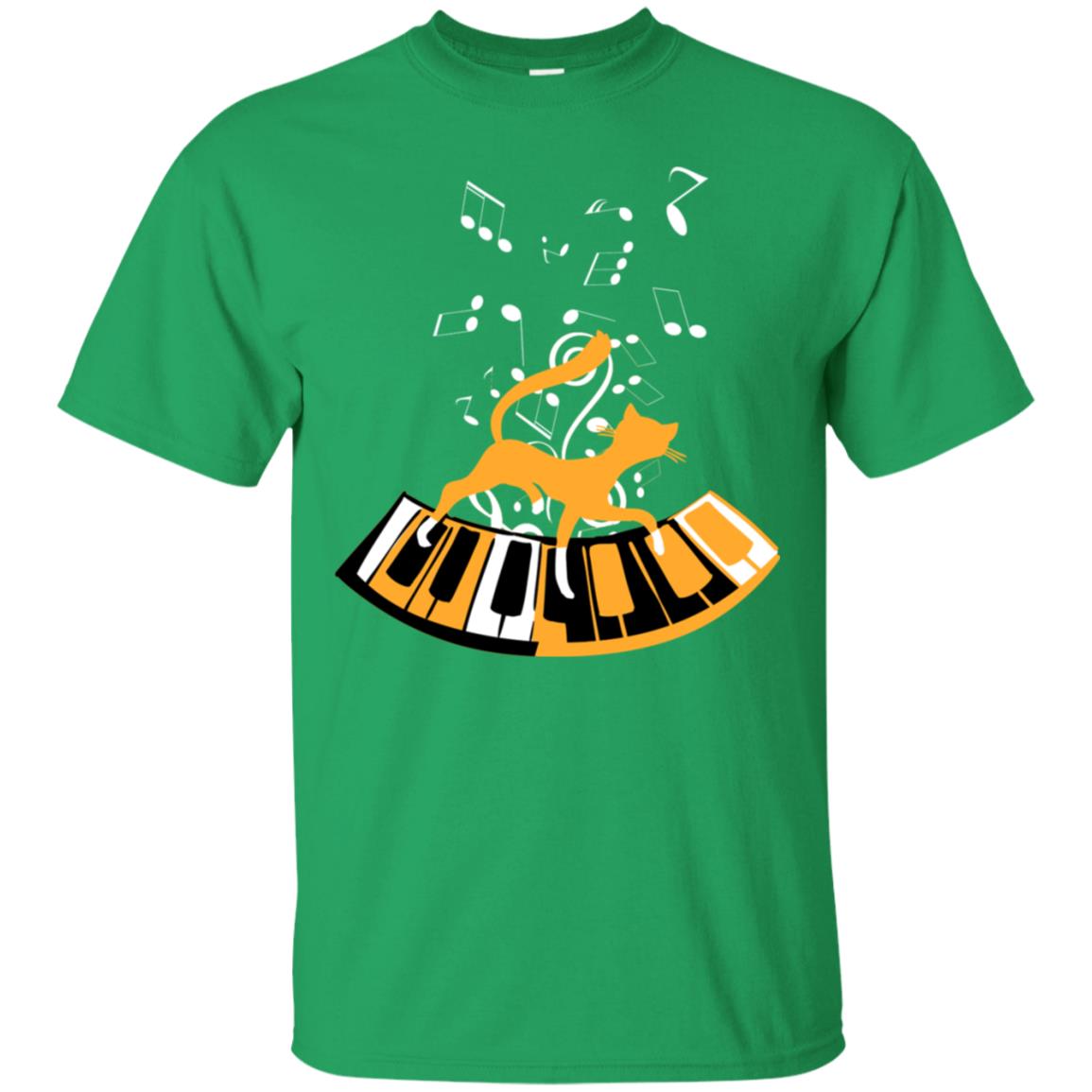 Cat Plays Piano Shirt For Mens Womens Irish Green