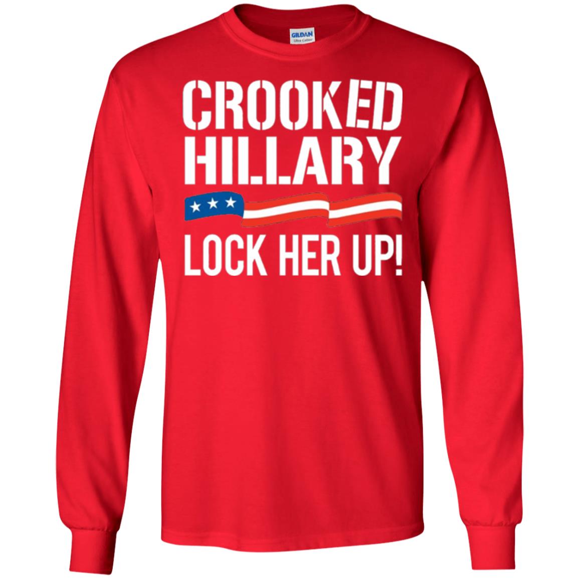 Crooked Hillary Lock Her Up T-shirt Red
