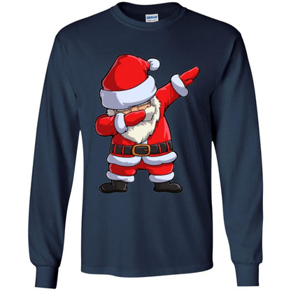 Christmas T-shirt Dabbing Santa Claus Navy