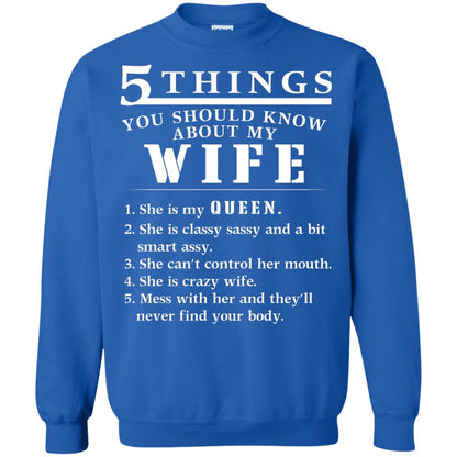5 Things You Should Know About My Wife Husband T-shirt Royal